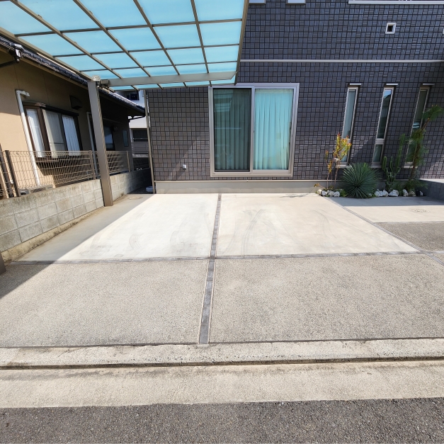 スリット砂利敷き_リフォーム